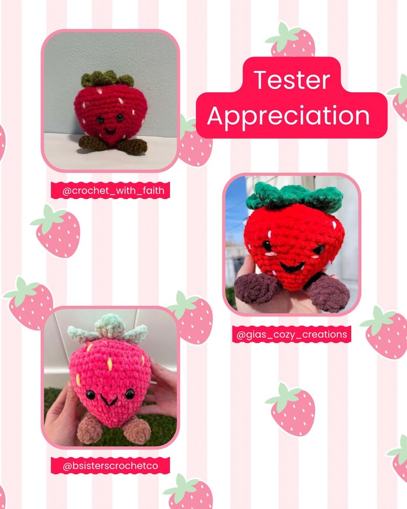 Stubby the Strawberry | PATTERN ONLY - Image 7