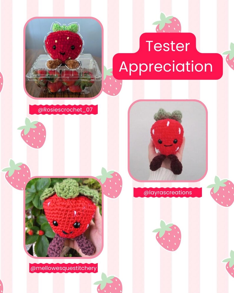 Stubby the Strawberry | PATTERN ONLY - Image 8
